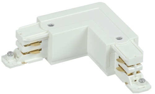 Соединитель L-образный наружный для трехфазного осветительного шинопровода белый | код LPK0D-SLN-3-K01 | IEK